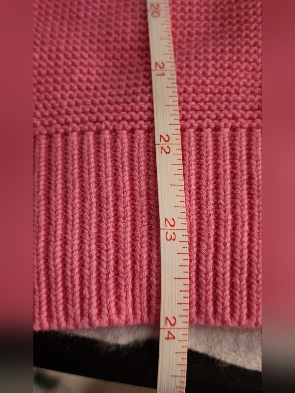 FRENCH CONNECTION Lilly Mozart Cropped Sweater Pink Crewneck Women's Sweater - Picture 7 of 9